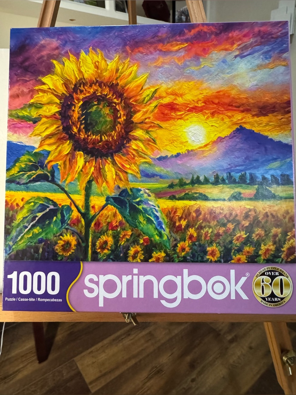 Springbok 1000-Piece Sunflower Sunset Puzzle - Yellow & Multicolor